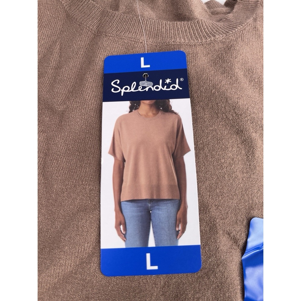 Splendid Women's Short Sleeve Knit Top Large
